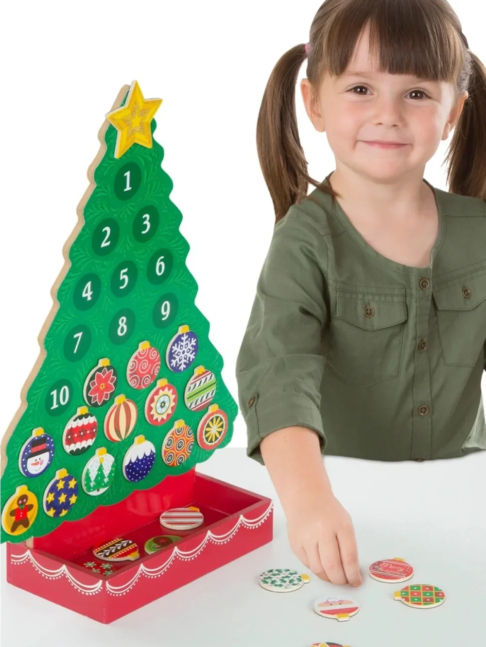 Melissa & Doug Green Magnetic Countdown to Christmas Play Set